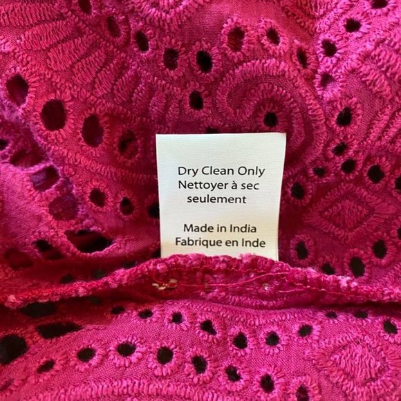 TRYB Anthropologie Crochet Eyelet Pink Top NWT S - Picture 11 of 12